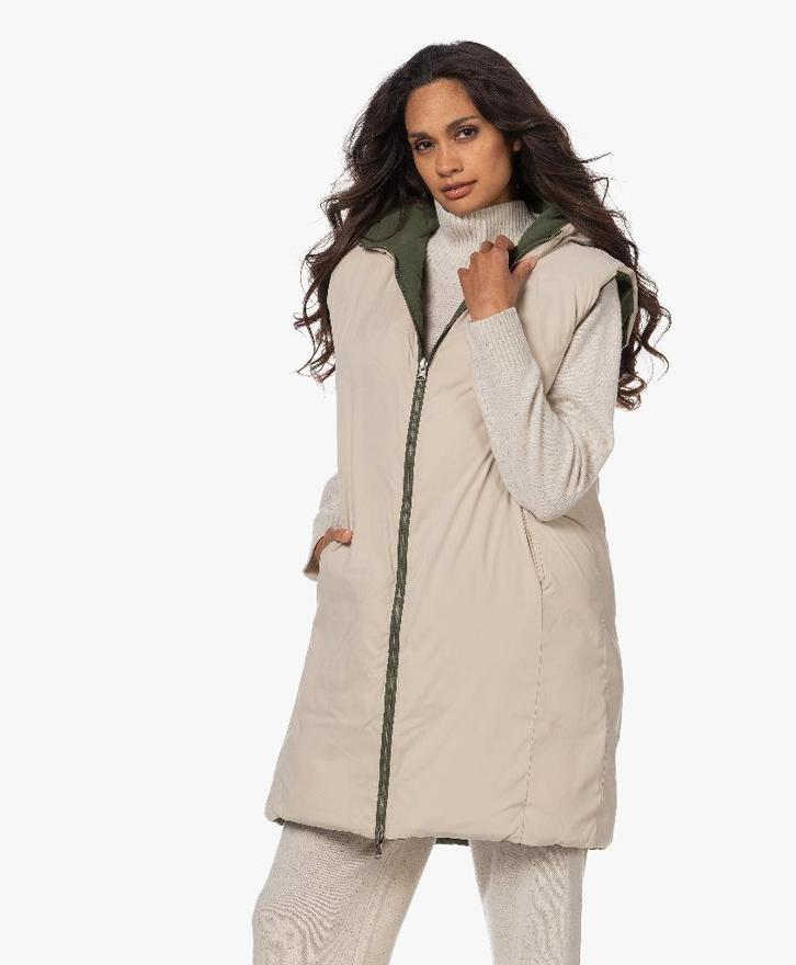 Josephine & Co Dubbelzijdige Blauw/Beige Bodywarmer Maat 42, Kleding | Dames, Bodywarmers, Nieuw, Maat 42/44 (L), Blauw, Ophalen of Verzenden