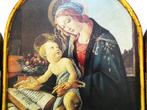 Drieluik Icoon Madonna met Boek 2 Aartsengelen Botticelli, Ophalen of Verzenden