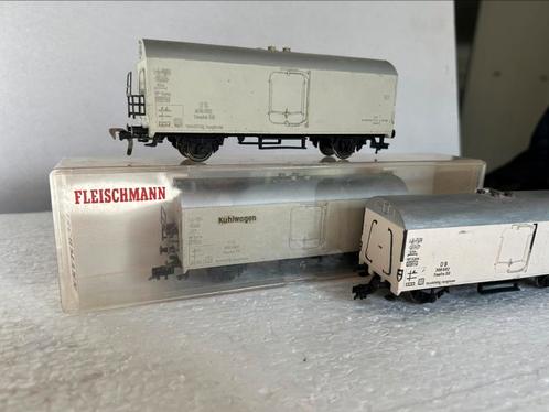 3X Fleischmann 5347 H0 Koelwagen van de DB, Hobby en Vrije tijd, Modeltreinen | H0, Gebruikt, Wagon, Gelijkstroom, Fleischmann