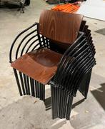 Stapelstoel kerkstoel conferentiestoel stoel hout, Huis en Inrichting, Stoelen, Ophalen, Bruin, Vintage, Zo goed als nieuw