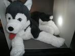 Ikea hond husky livlig grijs wit met rode tong 60 cm met, Nieuw, Hond, Ophalen of Verzenden