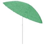 parasol Hawaï 300 cm groen met voet, Ophalen, Zo goed als nieuw, Zweefparasol