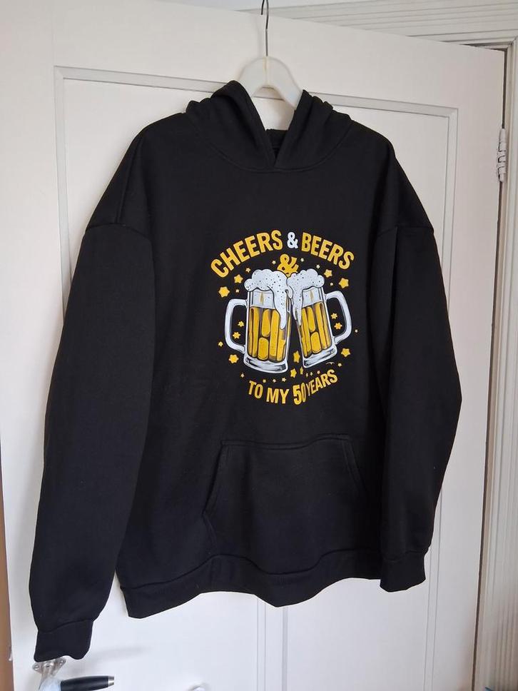 Hoodie Maat XXL - Abraham 50 jaar - Zo goed als nieuw, Kleding | Heren, Truien en Vesten, Zo goed als nieuw, Overige maten, Zwart