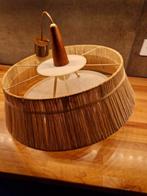 Scandinavian Pendant Light in Rope, Wood and Perspex, Gebruikt, Vintage, Ophalen of Verzenden, Minder dan 100 cm