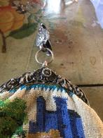 Zilveren beugeltas met haak met originele tas, Antiek en Kunst, Ophalen of Verzenden, Zilver