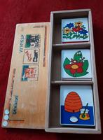 Prachtig vintage Resulta spel van Educo met houten kist., Ophalen of Verzenden, Gebruikt, Taal en Lezen