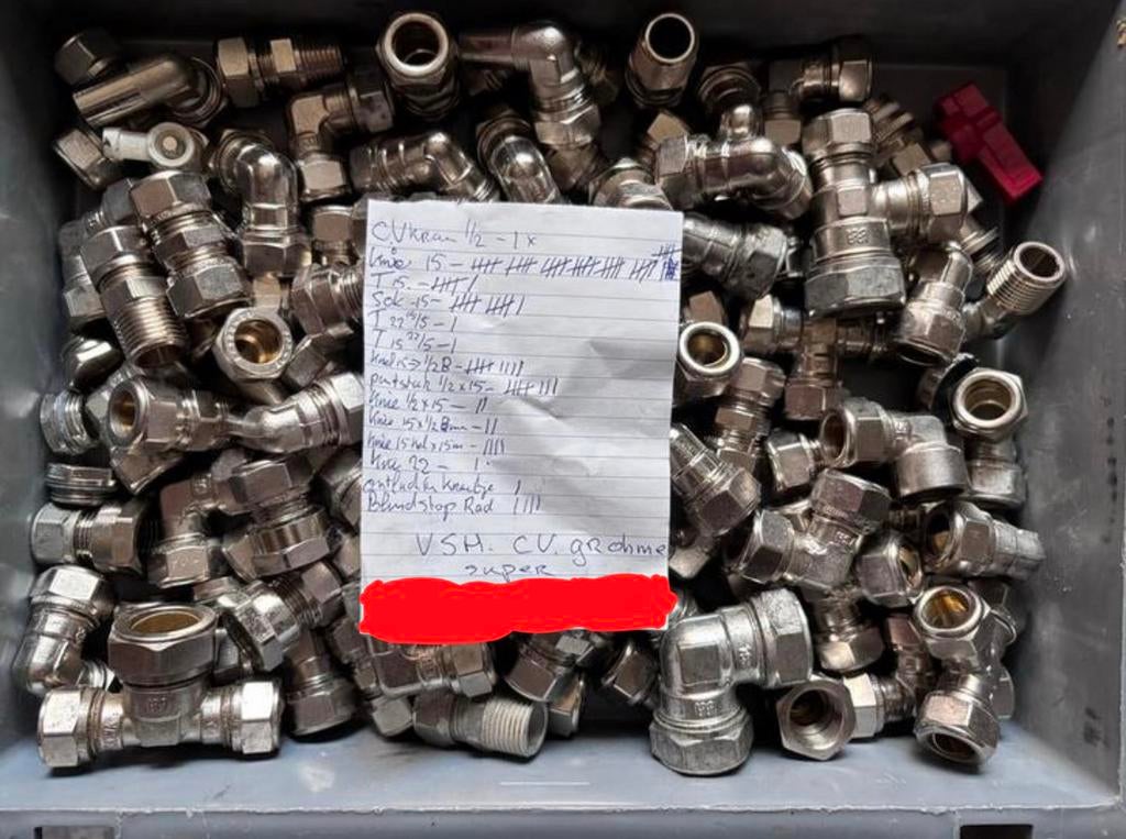 NIEUW Koppelingen vsh cv grohme KNELKOPPELING, Ophalen of Verzenden, Nieuw, Minder dan 2 meter, Minder dan 20 mm