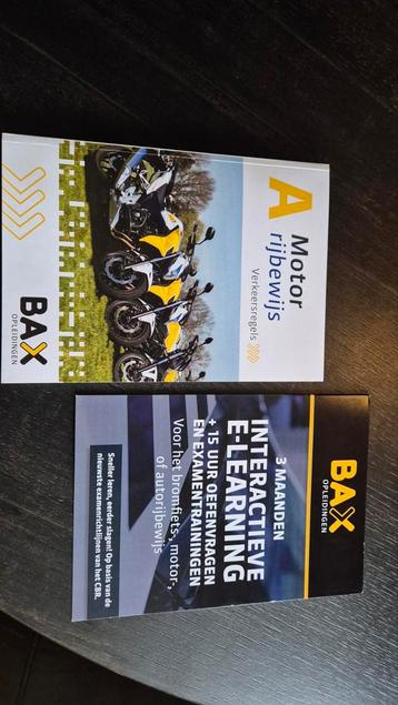 Motor rijbewijs theorieboek + nog 2 maanden E-learning   beschikbaar voor biedingen