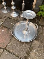 kandelaars en dienblad, Antiek en Kunst, Ophalen of Verzenden, Zilver