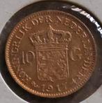 1917 Gouden 10 Gulden Wilhelmina, Postzegels en Munten, Munten | Nederland, Koningin Wilhelmina, Losse munt, 10 gulden, Goud
