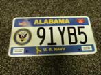 Kentekenplaat licenseplate Alabama US Navy USA, Verzenden, Gebruikt, Auto's