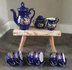 Vintage theeservies kobalt blauw, Antiek en Kunst, Antiek | Servies compleet, Ophalen of Verzenden