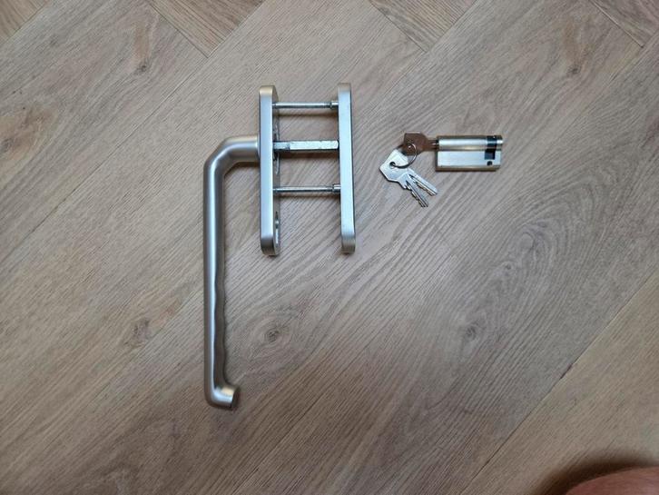 S2 Hefschuifgreep met kom, Doe-het-zelf en Verbouw, Hang- en Sluitwerk, Gebruikt, Slot, Rvs, Ophalen of Verzenden