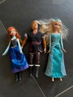 Frozen Elza + Anna + Kristoff poppen, Ophalen of Verzenden, Zo goed als nieuw