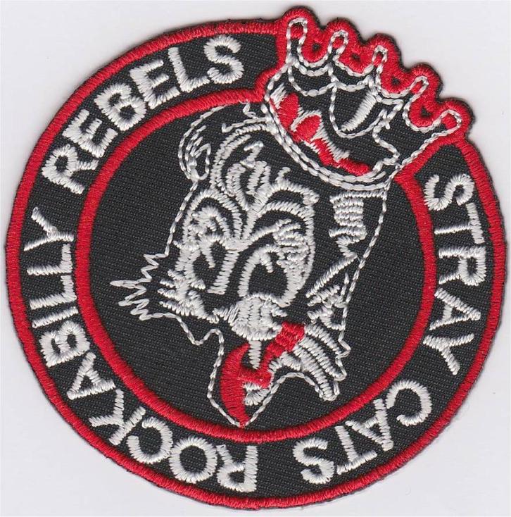 Stray Cats RockaBilly Rebels stoffen opstrijk patch embleem, Verzamelen, Muziek, Artiesten en Beroemdheden, Nieuw, Kleding, Verzenden