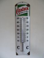 EMAILLE  THERMOMETER"CASTROL OLIE BREVETEE"UIT JAREN 20/30, Verzamelen, Merken en Reclamevoorwerpen, Ophalen of Verzenden, Gebruikt