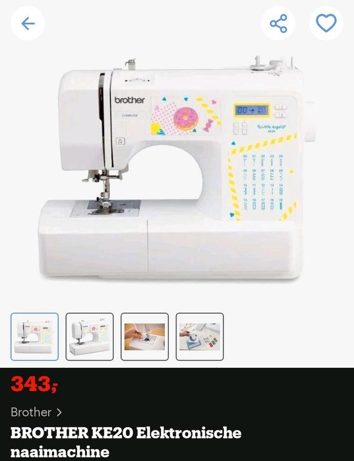 Brother KE20 Naaimachine, Hobby en Vrije tijd, Naaimachines en Toebehoren, Zo goed als nieuw, Naaimachine, Brother, Ophalen of Verzenden