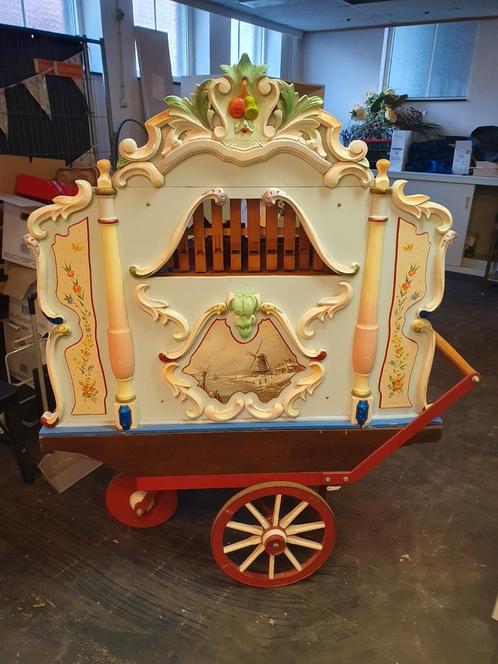 Mooie draaiorgel met boeken kar en aanhangertje, Muziek en Instrumenten, Draaiorgels, Zo goed als nieuw, Ophalen
