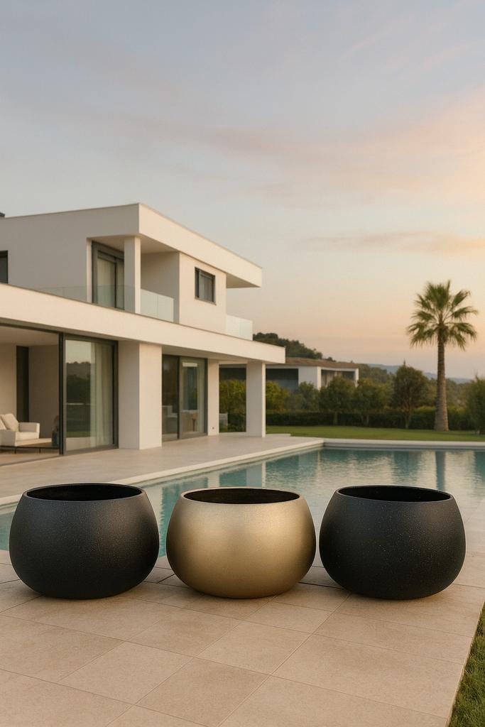 Polyester + glasvezel vazen–diverse modellen & kleuren |, Tuin en Terras, Bloempotten, Nieuw, Kunststof, Binnen, Balkon, Tuin