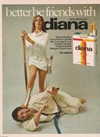 Retro reclame 1972 Diana sigaretten judoka ligt op de grond, Verzenden, Overige typen