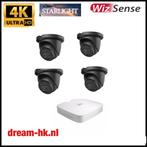 8MP Dahua IP POE Starlight camera set / 4CH NVR+4x cameras, Ophalen of Verzenden, Nieuw, Buitencamera