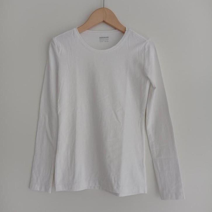 Zeeman shirt wit maat 146/152, Kinderen en Baby's, Kinderkleding | Maat 146, Zo goed als nieuw, Meisje, Shirt of Longsleeve, Ophalen of Verzenden