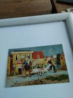 Twee poppen met bloemenkar FLORA voor het hotel, Ophalen of Verzenden, Voor 1920, Overige thema's