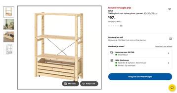 Stellingkast met opberglade ( Ikea Ivar) - afbeelding 1