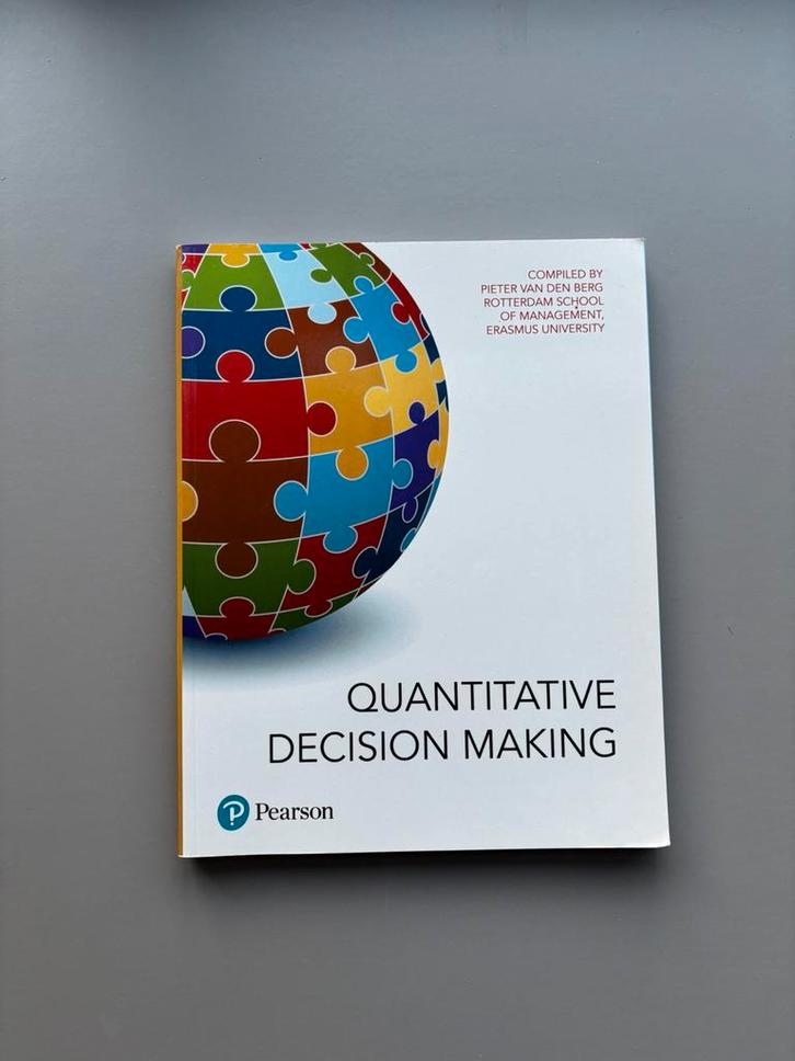 Quantitative Decision Making, Boeken, Studieboeken en Cursussen, Nieuw, WO, Ophalen of Verzenden