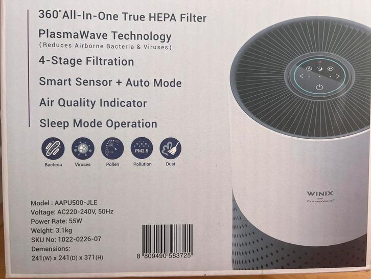 Winix Zero Compact, Luchtreiniger, Doe-het-zelf en Verbouw, Alarmsystemen, Zo goed als nieuw, Detector, Sensor of Melder, Rook