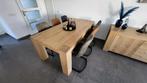 Massief eiken eettafel in prima staat, Huis en Inrichting, Ophalen, Gebruikt, 100 tot 150 cm, Eikenhout