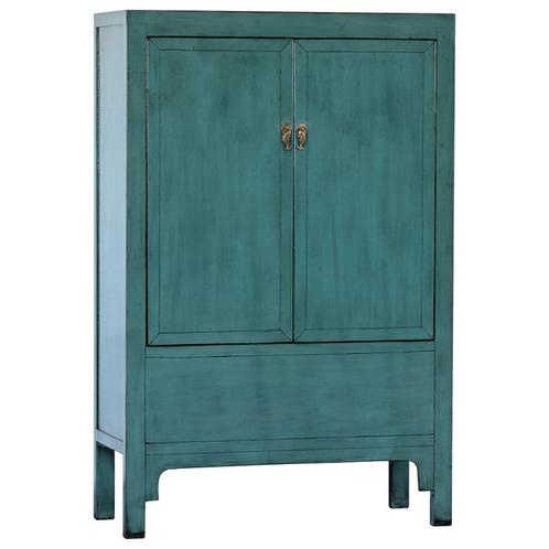 Chinese kasten - Chinese Kast Nu € 919,95 Azuurblauw, Huis en Inrichting, Kasten | Ladekasten, Nieuw, Minder dan 100 cm, 100 tot 150 cm