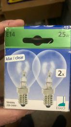Set van 2 stuks heldere kogel lampjes gloeilamp 25W, Minder dan 30 watt, Gloeilamp, E14 (klein), Nieuw