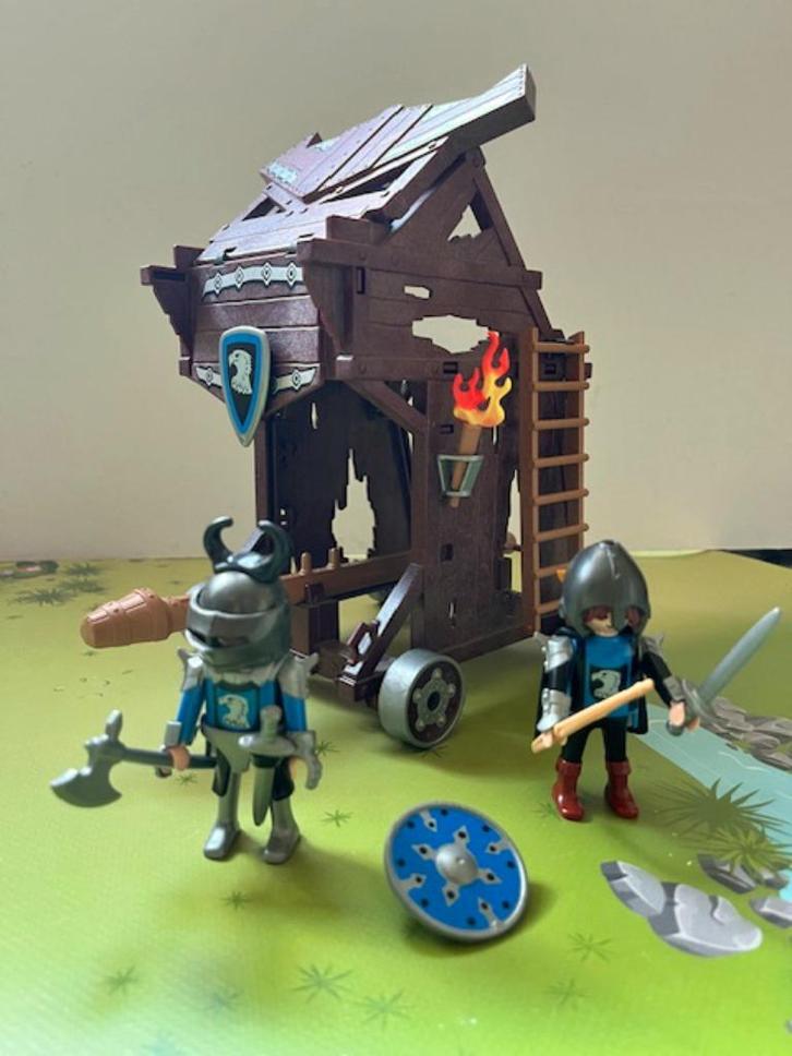 playmobil 6628 aanvalstoren met stormram van ridders, Kinderen en Baby's, Speelgoed | Playmobil, Gebruikt, Complete set, Ophalen of Verzenden