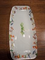 Glazen Serveerschaal / Cakeschaal met Vogelmotief, Schaal, Ophalen of Verzenden, Rechthoekig, Glas