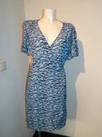 Fabienne Chapot wikkel jurk in blauw print mooi maat 44, Maat 42/44 (L), Zo goed als nieuw, Verzenden, Blauw