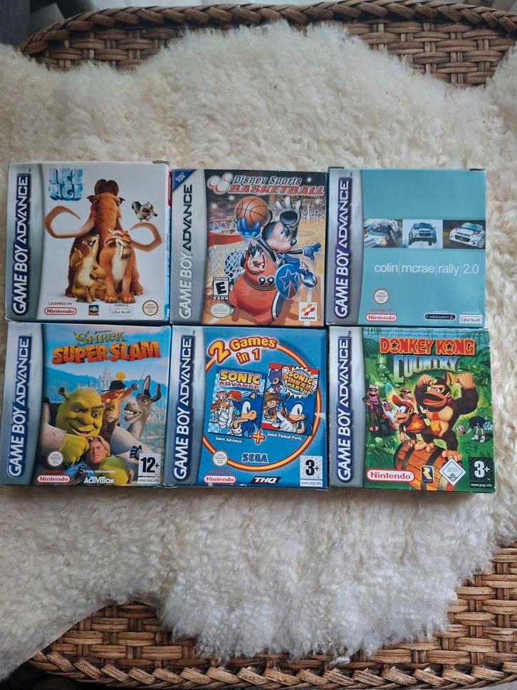 6 Gameboy Advance SP Spellen Compleet, Spelcomputers en Games, Games | Overige, Gebruikt, Overige genres, 1 speler, Vanaf 3 jaar