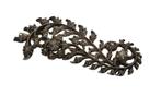 Diamanten antieke veer broche 14k goud zilver dames vintage