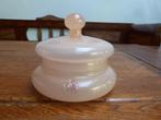Vintage opaline dekseldoos,  Murano Italie, Ophalen of Verzenden