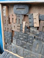 Antieke/vintage drukletters, Antiek en Kunst, Ophalen of Verzenden