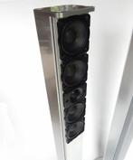 Loewe Individual sound L1 aluminium klasse zuilspeakers, Audio, Tv en Foto, Luidsprekers, Gebruikt, 120 watt of meer, Front, Rear of Stereo speakers