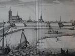 Gravure zicht op stad Tholen Zeeland Smallegange 1696, Antiek en Kunst, Kunst | Etsen en Gravures, Verzenden