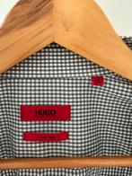 Hugo Boss overhemd XL - Zwarte blokjes, Kleding | Heren, Overhemden, Ophalen of Verzenden, Zo goed als nieuw, Zwart, Halswijdte 43/44 (XL)