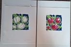 2x Ad van Hassel 13 bij 13 cm zeefdruk, Antiek en Kunst, Kunst | Litho's en Zeefdrukken, Ophalen of Verzenden