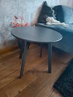 Zwart Bijzettafeltje metaal, Huis en Inrichting, 45 tot 60 cm, Minder dan 55 cm, Metaal of Aluminium, Rond