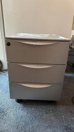 Rolblok ladekast aluminium drie laden, Huis en Inrichting, Ophalen, Minder dan 50 cm, Gebruikt, 3 of 4 laden