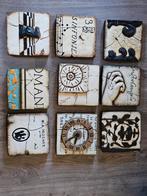 Di-sen|yo tegels - 9 stuks - Handbeschilderd, Huis en Inrichting, Ophalen of Verzenden, Zo goed als nieuw