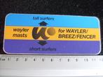 sticker wayler masts for wayler breez/fencer surfers, Verzenden, Zo goed als nieuw, Merk