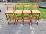 4 stuks barkrukken met rugleuning, 5 krukken of meer, Ophalen, Gebruikt