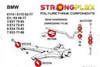 Strongflex draagarm rubber set achterbrug Rood BMW 3 Serie E, Auto-onderdelen, -, -, Nieuw, Ophalen of Verzenden